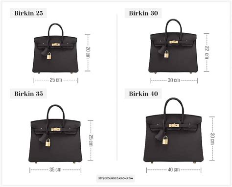 hermes birkin bag size